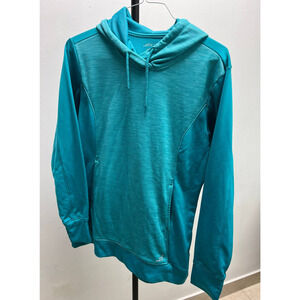 Women Athletic Pullover Hoodie BCG Size L - Blue